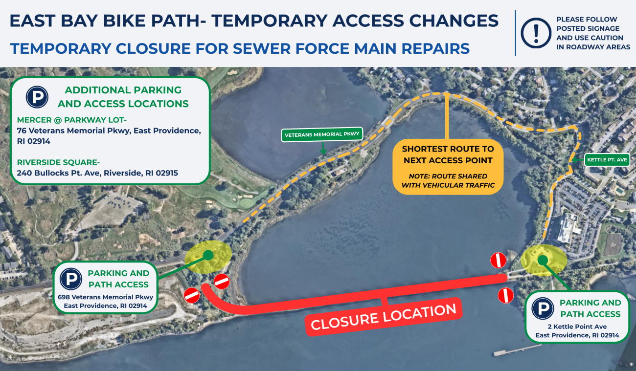 Temporary Closure to East Bay Bike Path in Riverside | Rhode Island ...