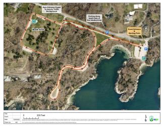 Map of walking trail for 2023 First Day Hike