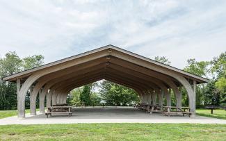 Large shelter at Colt State Park