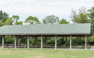 Larger shelter at Colt State Park