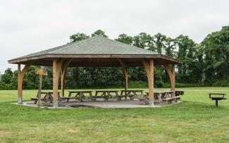 Circular shelter at Colt State Park