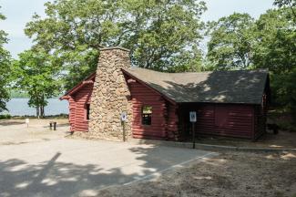 Historic CCC cabin at Burlingame State Park picnic area