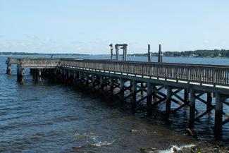 Accessible fishing pier at Colt State Park