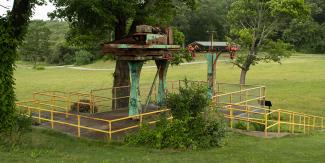 A piece of equipment left from Rocky Point Amusement Park