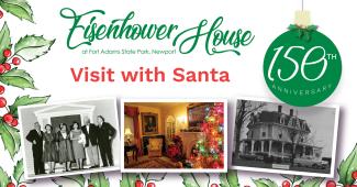 Eisenhower House Holiday Banner - Visit with Santa